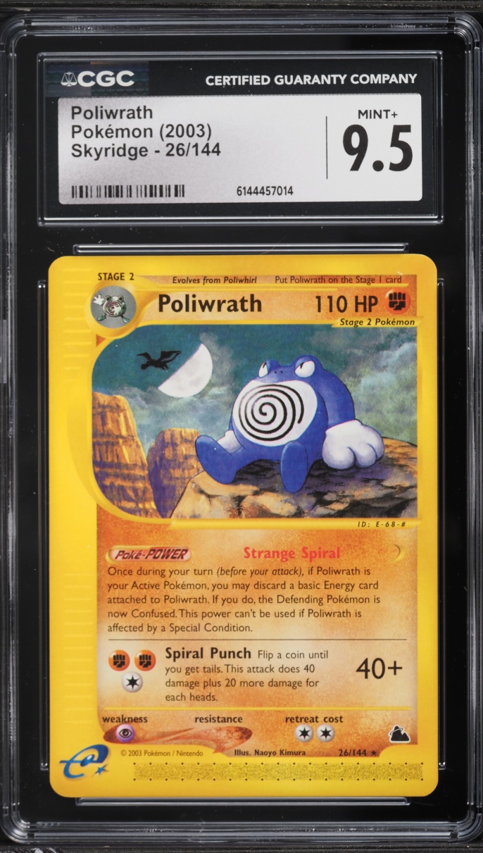 2003 Pokemon Skyridge Poliwrath #26 CGC 9.5 MINT+