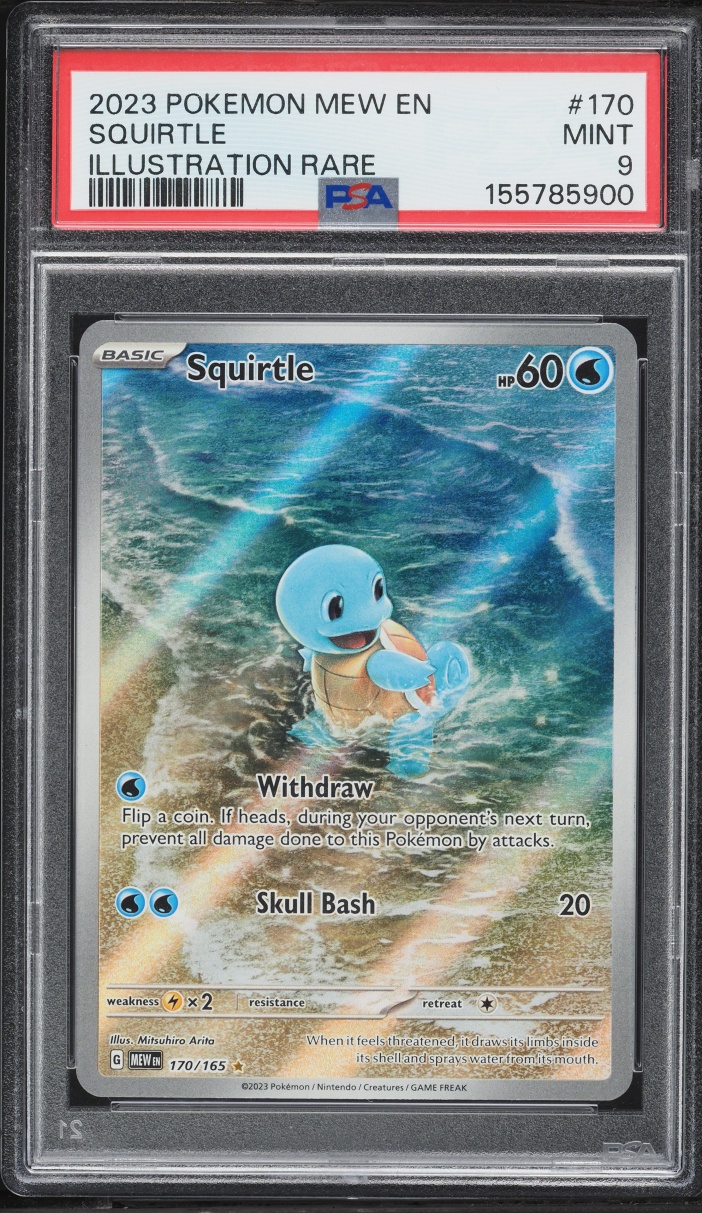 2023 Pokemon Scarlet & Violet 151 IR Squirtle #170 PSA 9 MINT