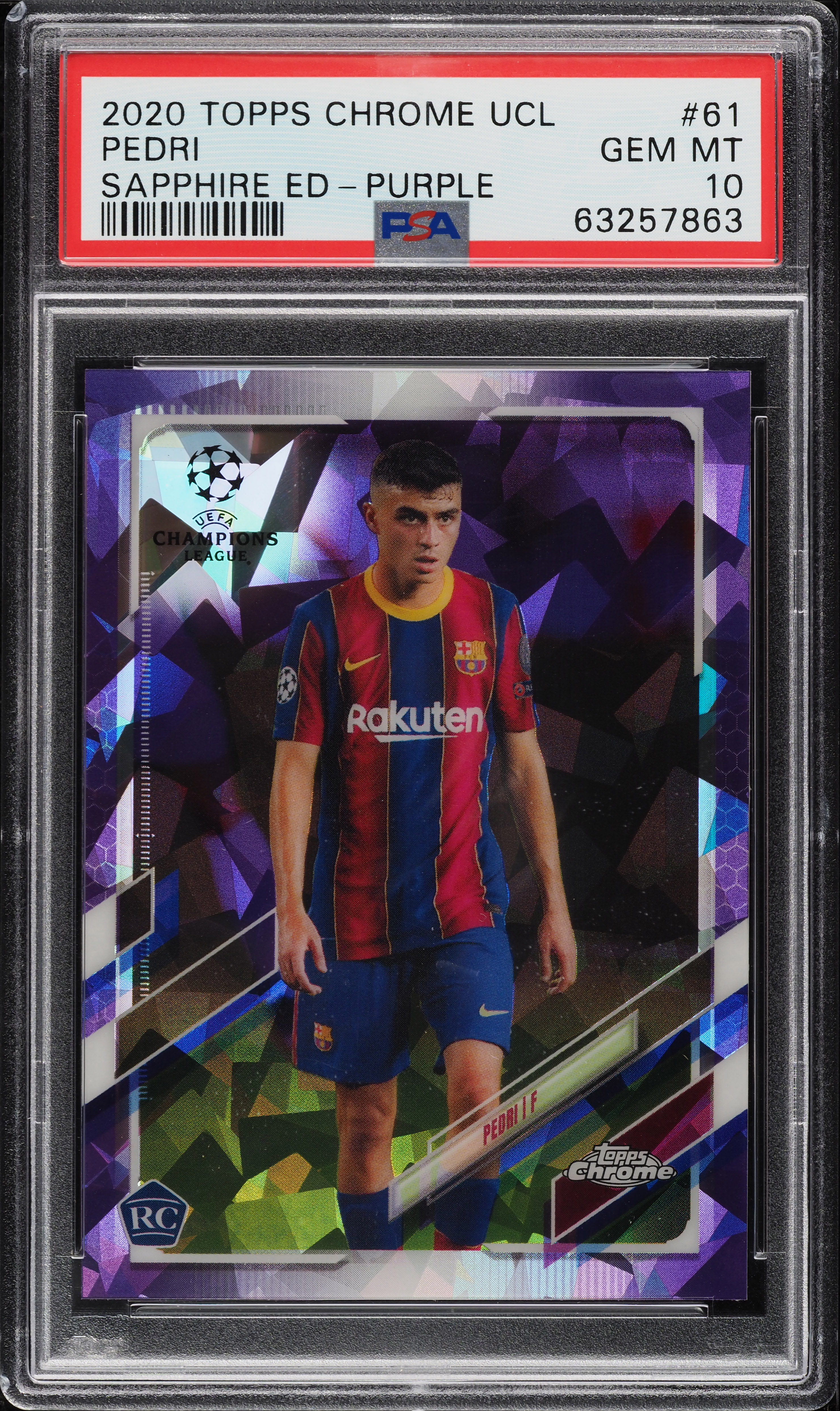 PSA10❗️ルーキーカード PEDRI RC CHROME UCL ペドリ PSA10❗️ルーキーカード PEDRI RC CHROME UCL ペドリ 2023-24