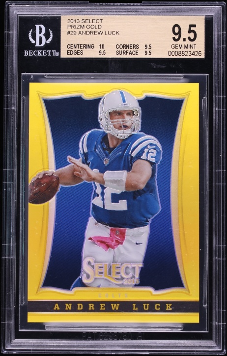 2013 Select Prizm Gold Andrew Luck /10 #29 BGS 9.5 GEM MINT