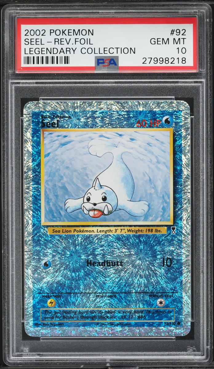 2002 Pokemon Legendary Collection Reverse Holo Seel #92 PSA 10 GEM MINT