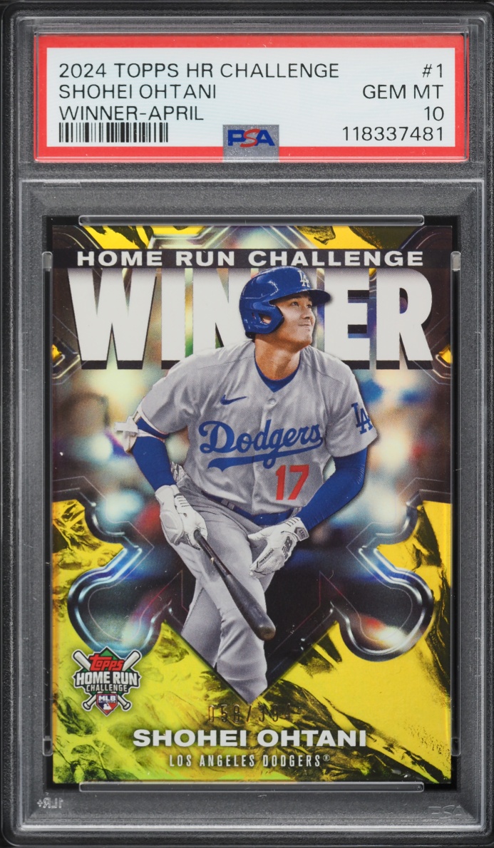 2024 Topps Home Run Challenge Winner April Shohei Ohtani #1 PSA 10 GEM MINT