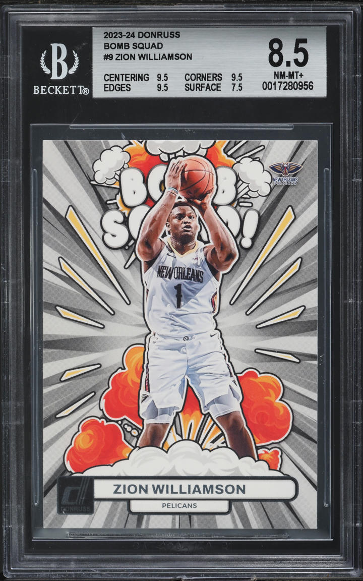 2023 Donruss Bomb Squad Zion Williamson #9 BGS 8.5 NM-MT+