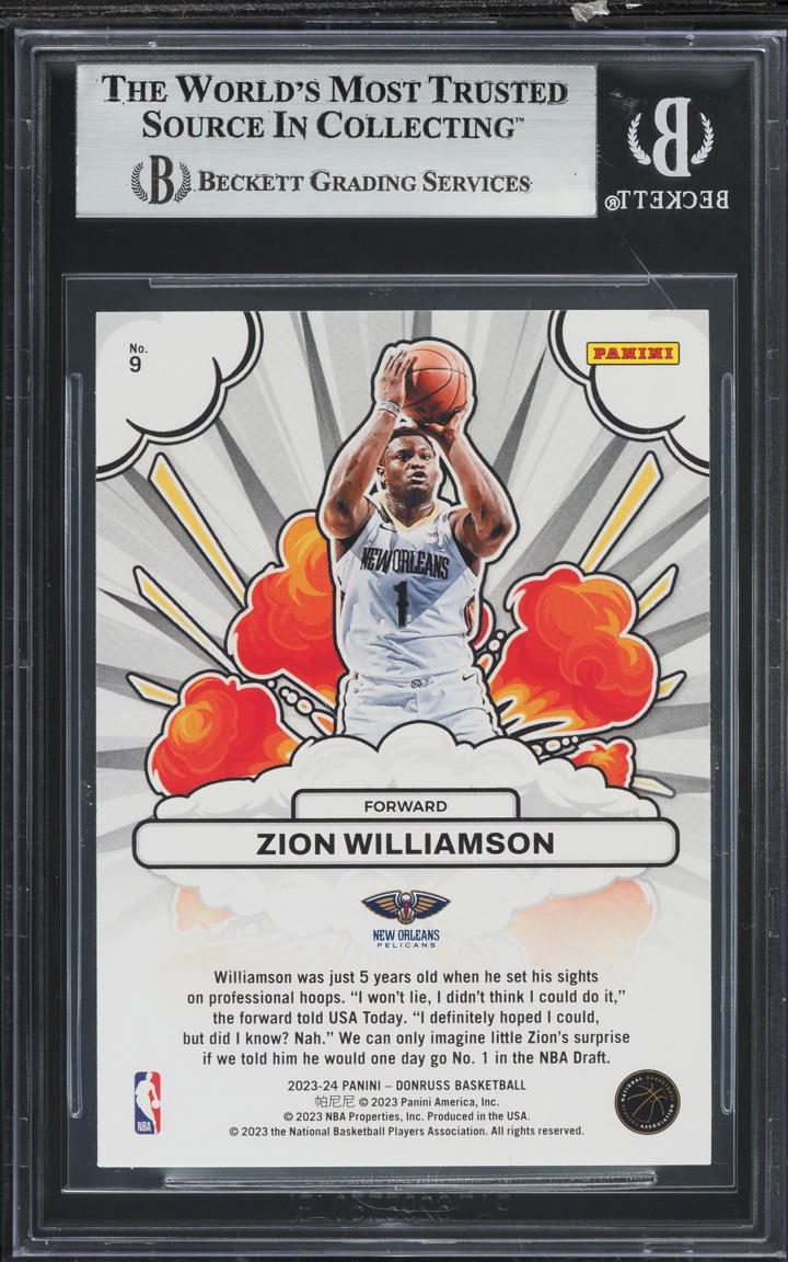 2023 Donruss Bomb Squad Zion Williamson #9 BGS 8.5 NM-MT+