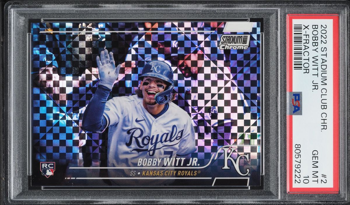 2022 Stadium Club Chrome Xfractor Bobby Witt Jr. ROOKIE #2 PSA 10 GEM MINT
