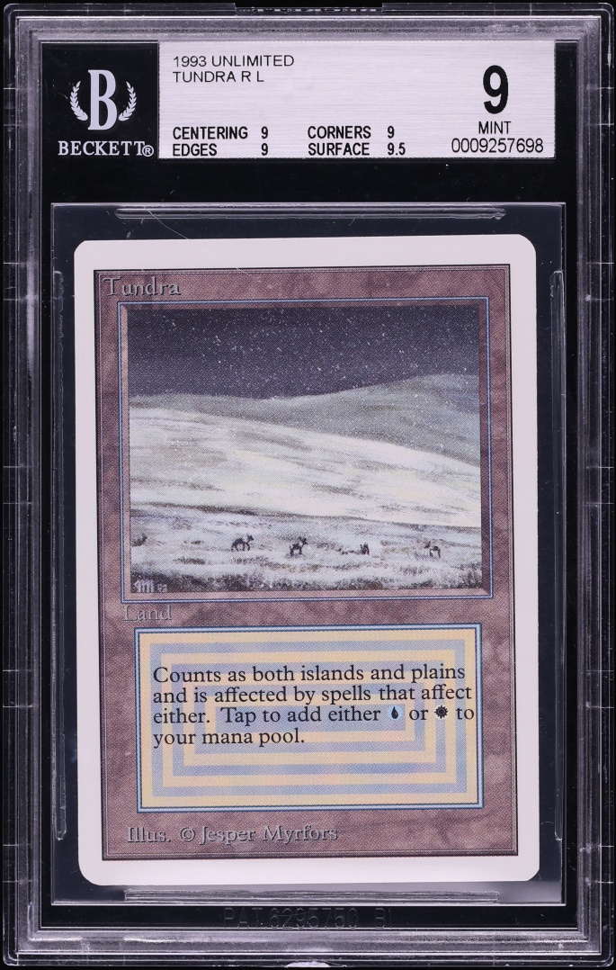 1993 Magic The Gathering MTG Unlimited Tundra BGS 9 MINT