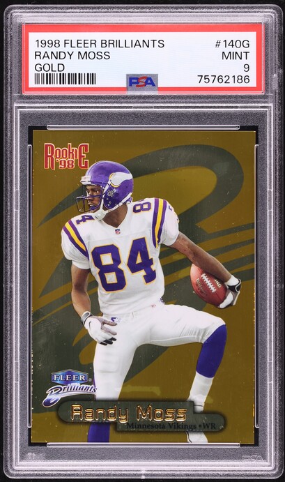 1998 Topps Football Randy Moss ROOKIE #352 PSA 9 MINT on Fanatics