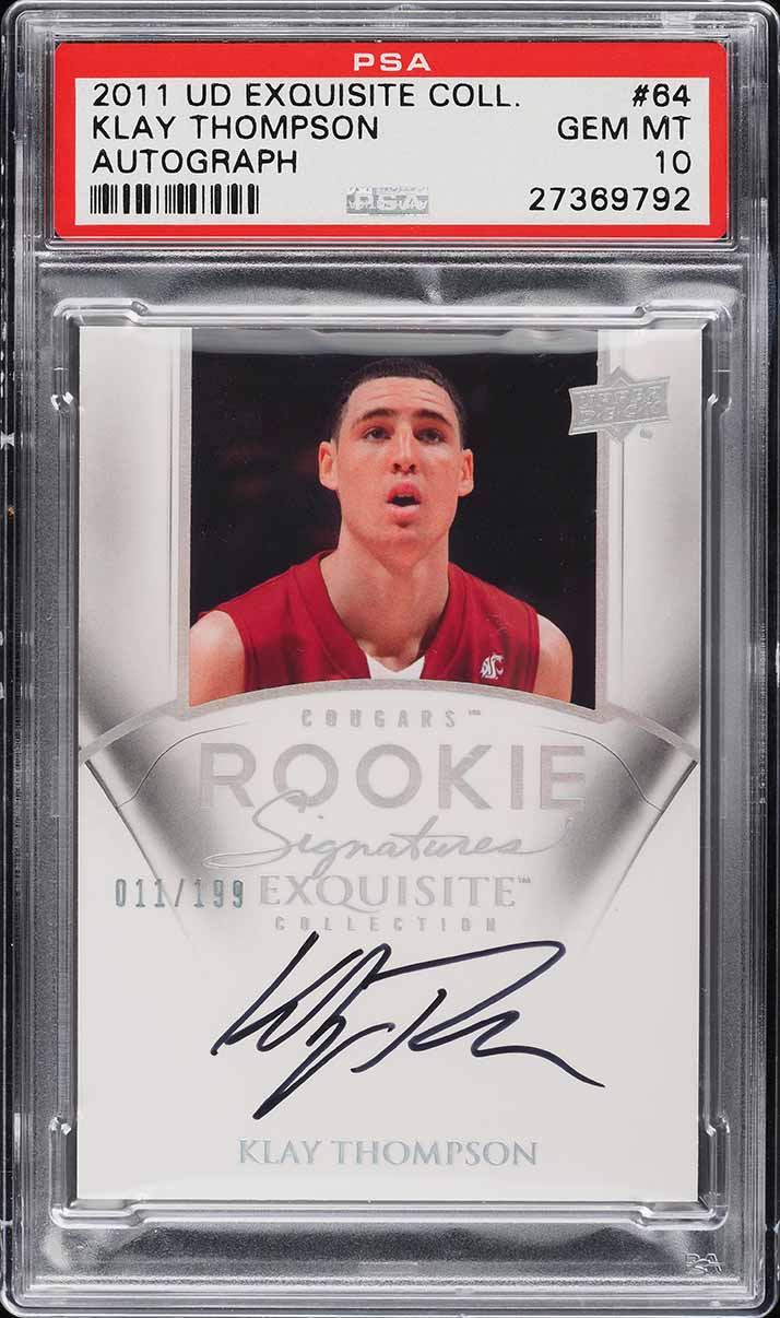 2011 SP Authentic Klay Thompson ROOKIE RC #23 PSA 10 GEM MINT on