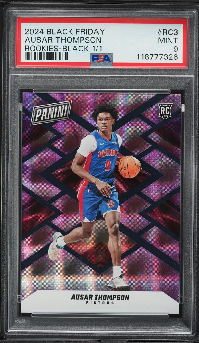 2024 Panini Black Friday Black Ausar Thompson ROOKIE 1/1 #RC3 PSA 9 MINT