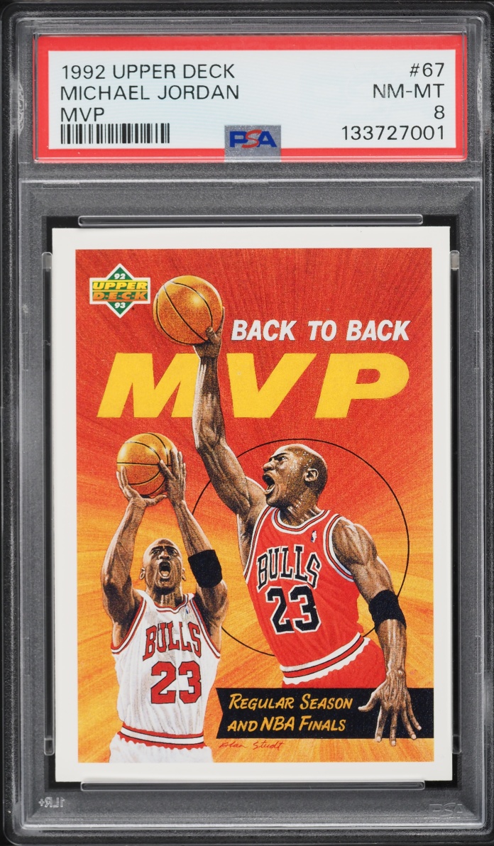 1992 Upper Deck MVP Michael Jordan #67 PSA 8 NM-MT
