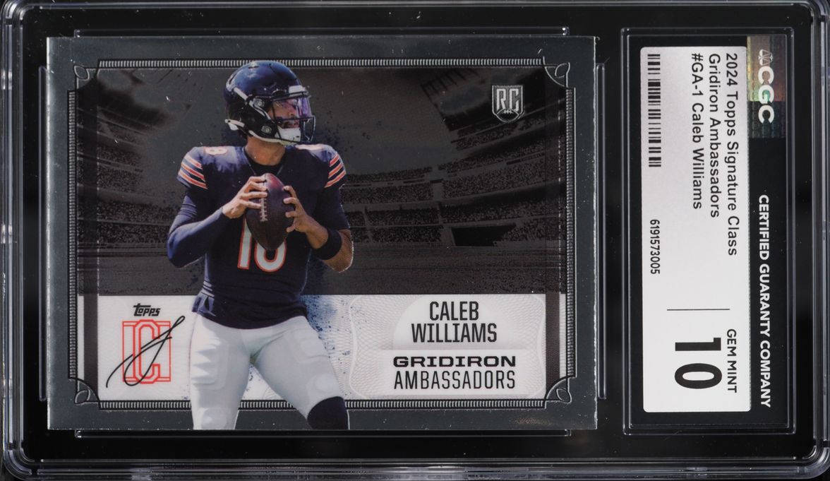 2024 Topps Signature Class Gridiron Ambassadors Caleb Williams ROOKIE #GA-1 CGC 10 GEM MINT