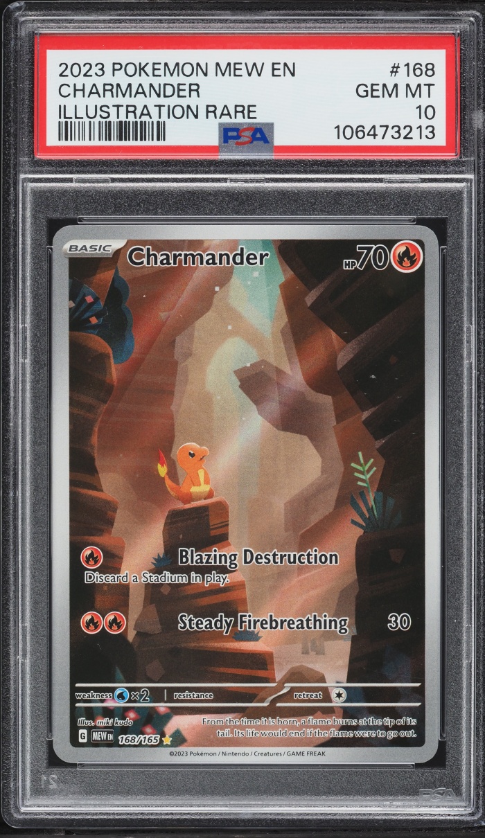 2023 Pokemon Scarlet & Violet 151 IR Charmander #168 PSA 10 GEM MINT