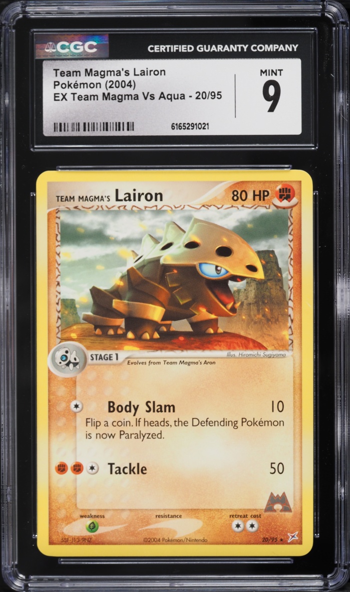 2004 Pokemon EX Team Magma Vs Aqua Team Magma's Lairon #20 CGC 9 MINT