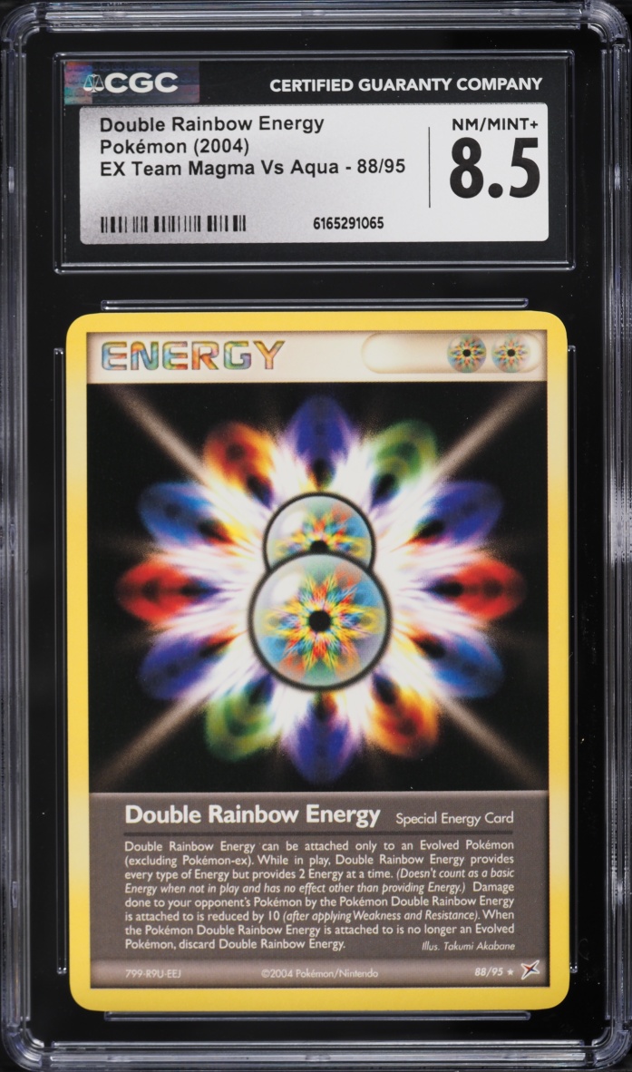 2004 Pokemon EX Team Magma VS Aqua Double Rainbow Energy #88 CGC 8.5 NM-MT+