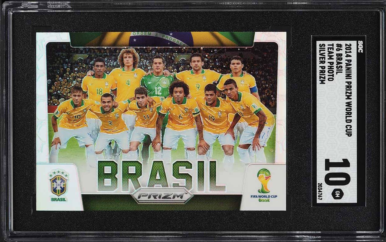 2014 Panini Prizm World Cup Team Photo Silver Prizms Brasil #6 SGC