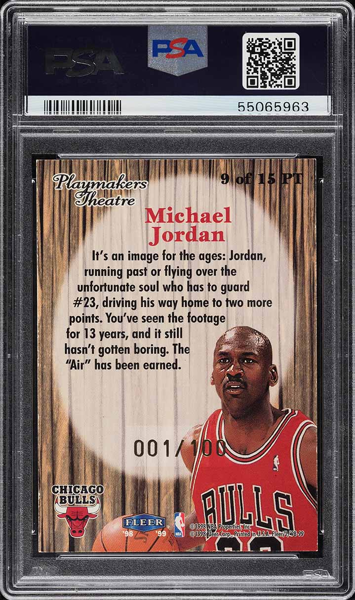 1998 Fleer Tradition Playmakers Theatre Michael Jordan 1/100 #9