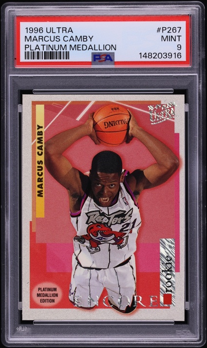 1996 Ultra Platinum Medallion Marcus Camby ROOKIE #P267 PSA 9 MINT