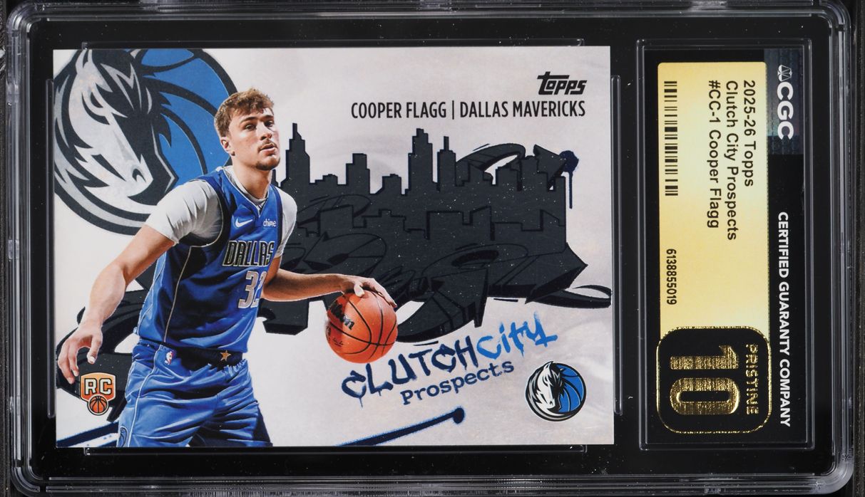 2025 Topps Clutch City Prospects Cooper Flagg ROOKIE #CC-1 CGC 10 PRISTINE