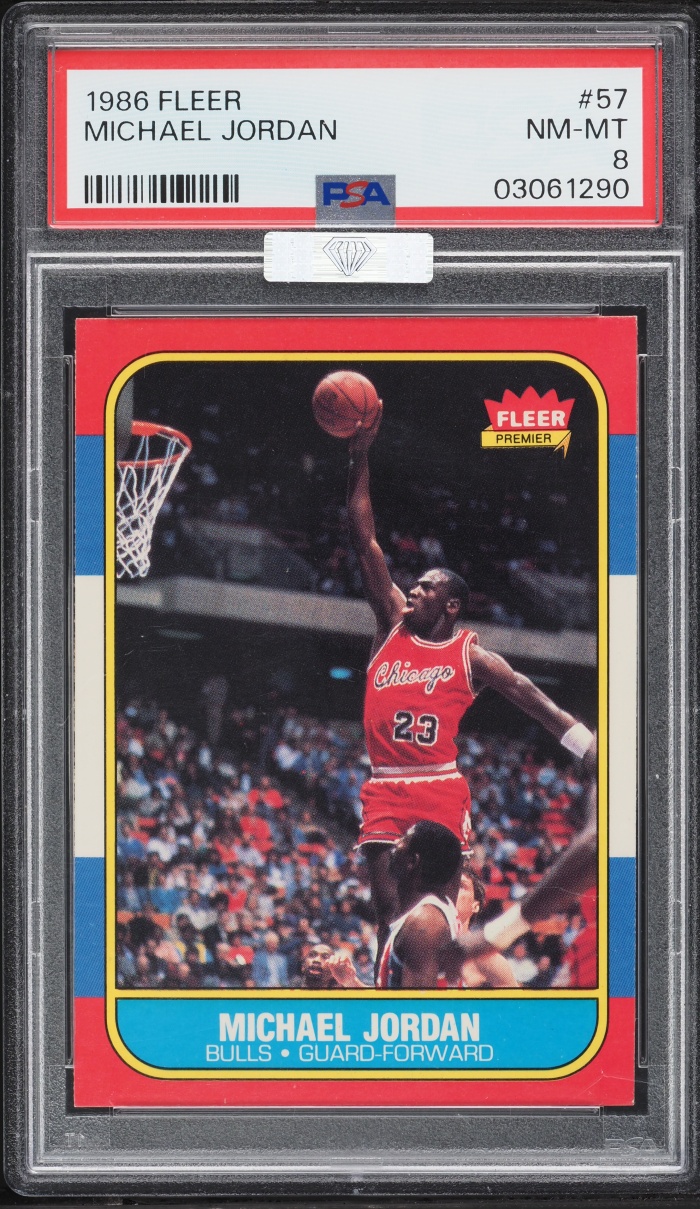 1986 Fleer Basketball Michael Jordan ROOKIE #57 MBA PSA 8 NM-MT