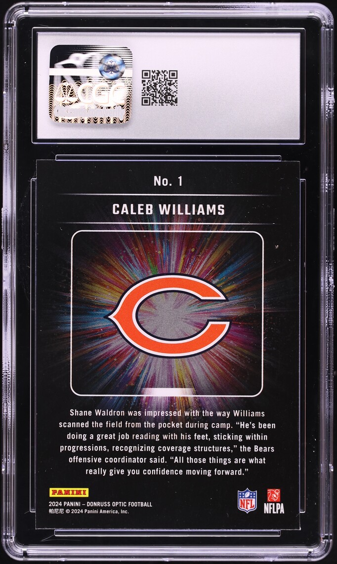 2024 Donruss Optic Light it Up Caleb Williams ROOKIE #1 CGC 7 NRMT