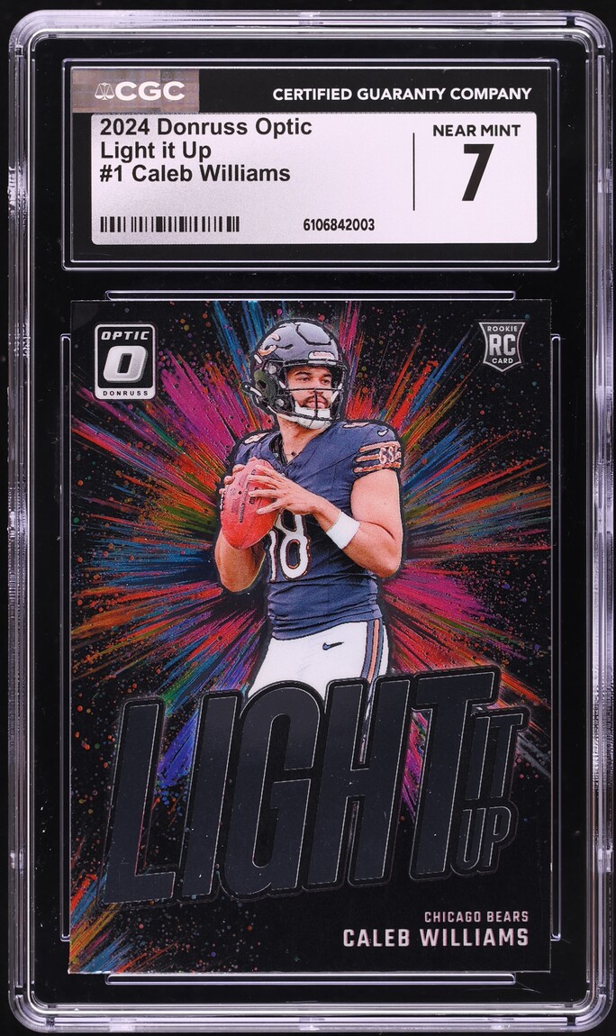 2024 Donruss Optic Light it Up Caleb Williams ROOKIE #1 CGC 7 NRMT