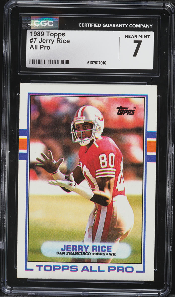 1989 Topps Football Jerry Rice ALL-PRO #7 CGC 7 NRMT