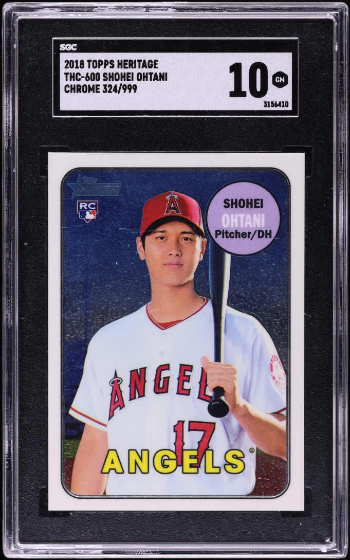 2018 Topps Heritage Chrome Shohei Ohtani ROOKIE /999 #THC-600 SGC 10 GEM MINT