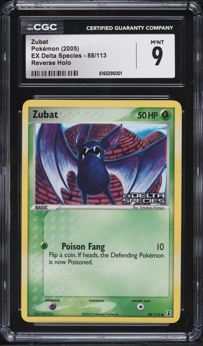 2005 Pokemon EX Delta Species Reverse Holo Zubat #88 CGC 9 MINT