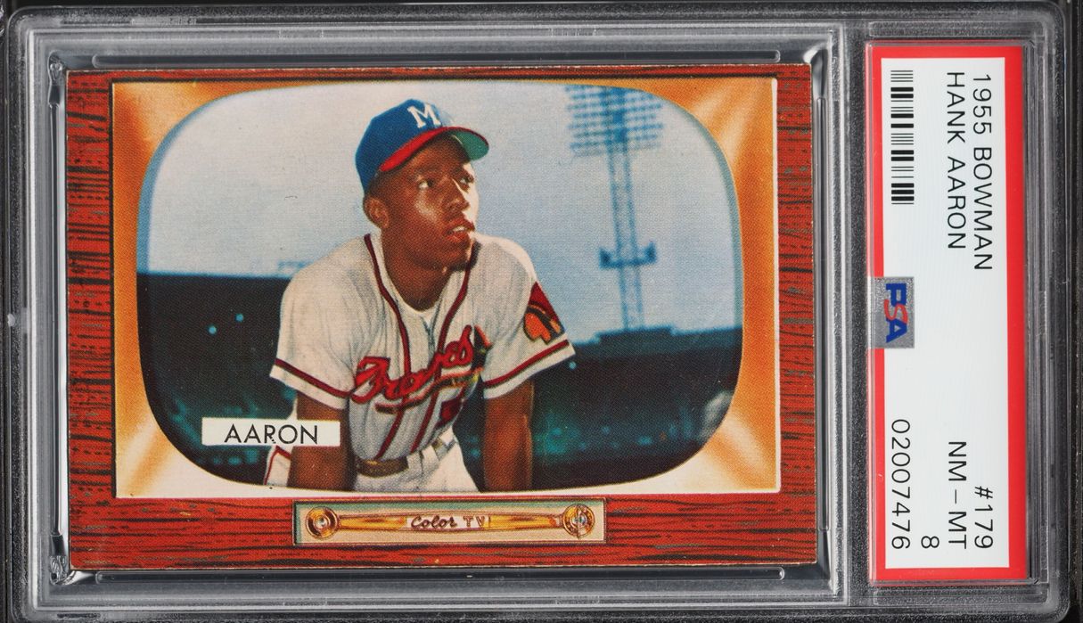 1955 Bowman Hank Aaron #179 PSA 8 NM-MT