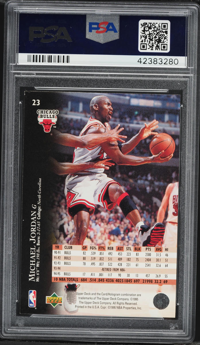 1995 Upper Deck Basketball Michael Jordan #23 PSA 10 GEM MINT