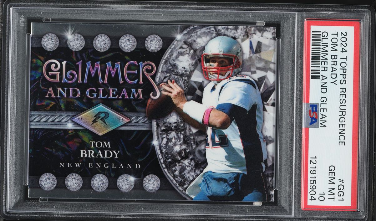 2024 Topps Resurgence Glimmer And Gleam Tom Brady #GG1 PSA 10 GEM MINT