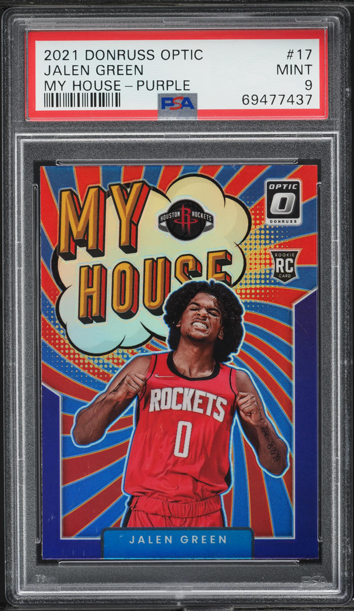 2021 Donruss Optic My House! Purple Jalen Green ROOKIE #17 PSA 9 MINT