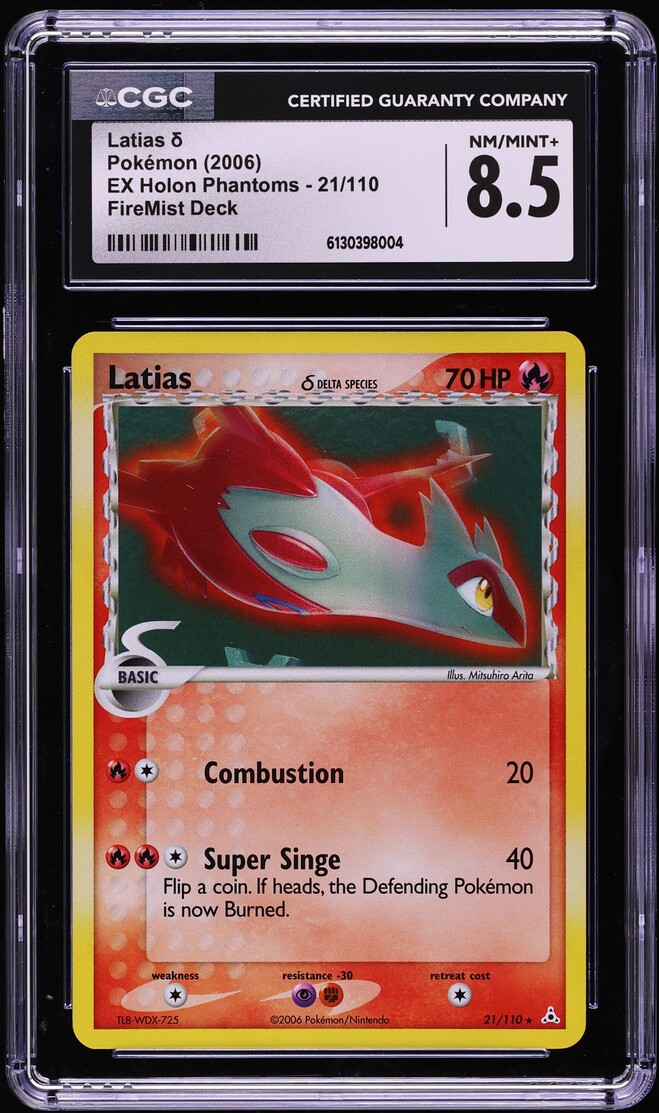 2006 Pokemon EX Holon Phantoms FireMist Deck Latias #21 CGC 8.5 NM-MT+