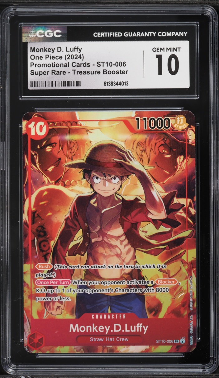2024 One Piece Promo Treasure Booster SR Monkey D. Luffy #ST10-006 CGC 10 GEM MINT