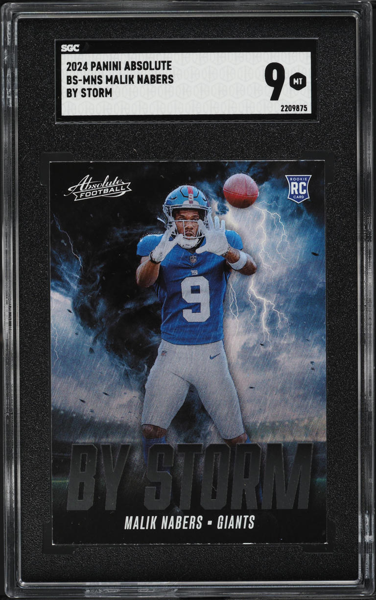 2024 Absolute By Storm Malik Nabers ROOKIE #BS-MNS SGC 9 MINT