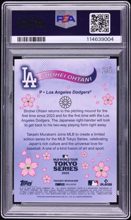 2025 Topps Takashi Murakami MLB World Tour Tokyo Series Shohei Ohtani #25 PSA 10 GEM MINT
