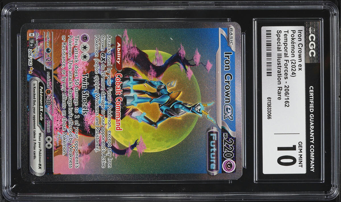 2024 Pokemon Scarlet & Violet Temporal Forces SIR Iron Crown EX #206 CGC 10 GEM MINT