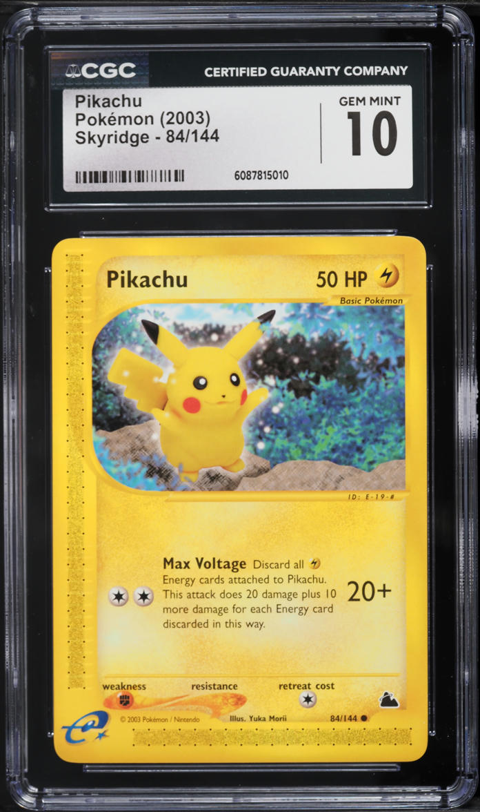 2003 Pokemon Skyridge Pikachu #84 CGC 10 GEM MINT