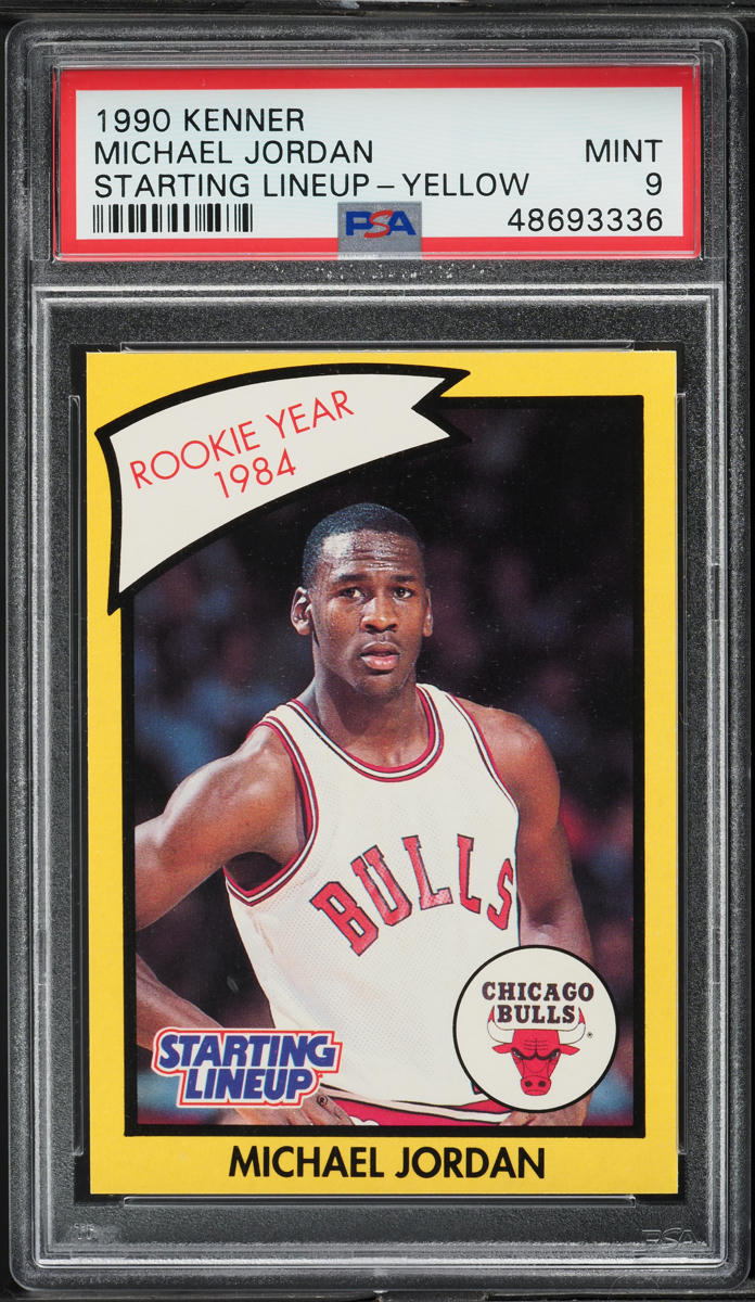 1990 Kenner Starting Lineup Yellow Michael Jordan PSA 9 MINT