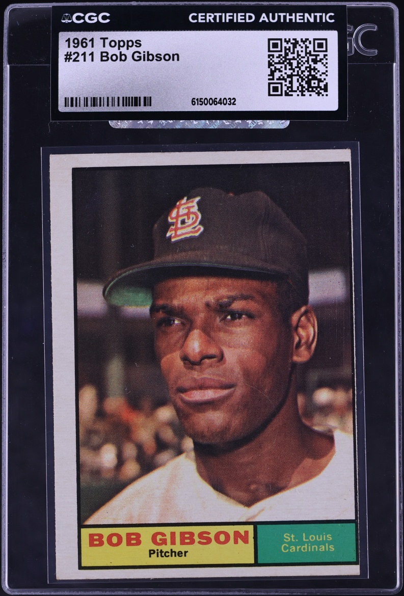 1961 Topps Bob Gibson #211 CGC AUTH