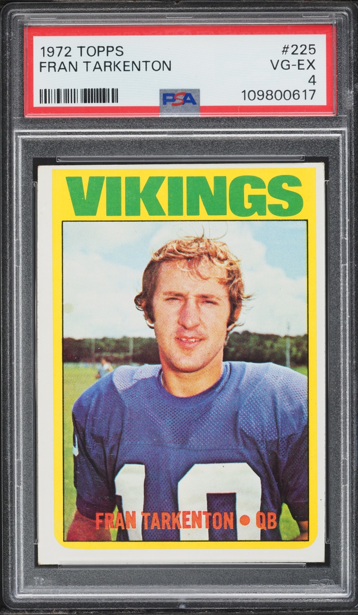 1972 Topps Football Fran Tarkenton #225 PSA 4 VGEX
