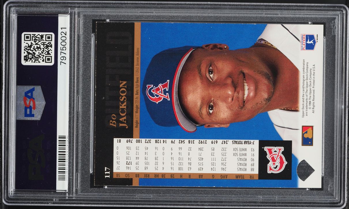 1994 Upper Deck Electric Diamond Bo Jackson #117 PSA 6 EXMT