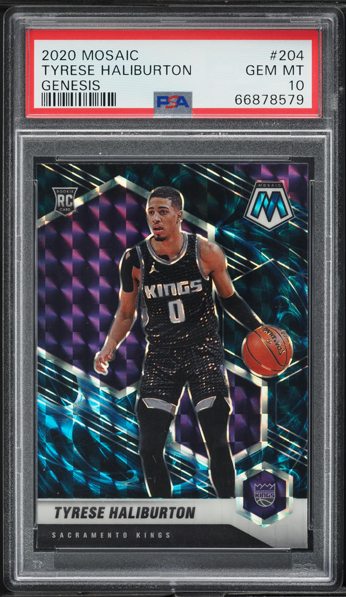 2020 Panini Mosaic Genesis Tyrese Haliburton ROOKIE #204 PSA 10 GEM MINT