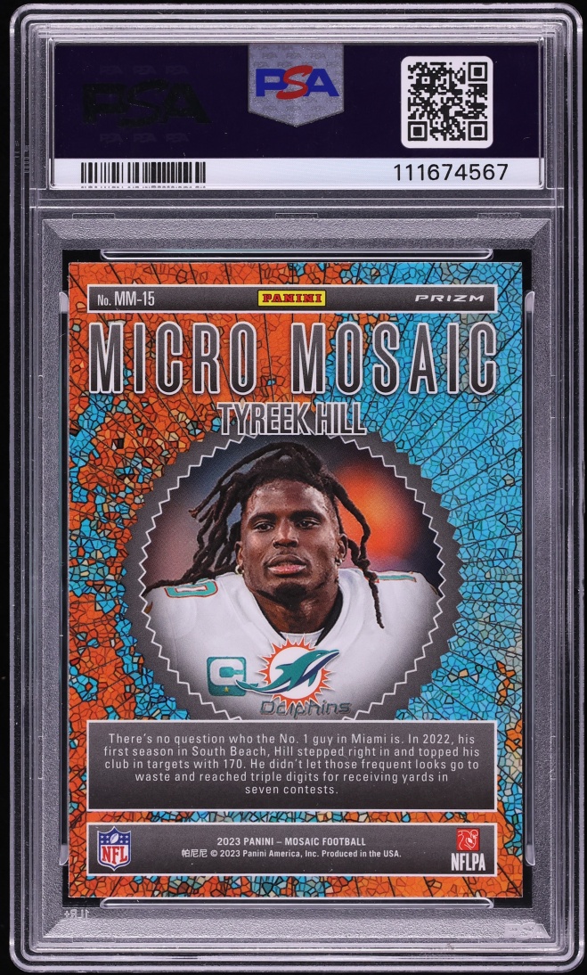 2023 Panini Mosaic Micro Tyreek Hill #MM-15 PSA 10 GEM MINT