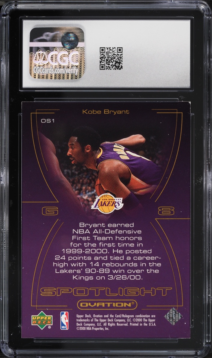2000 Upper Deck Ovation Spotlight Kobe Bryant #OS1 CGC 9 MINT
