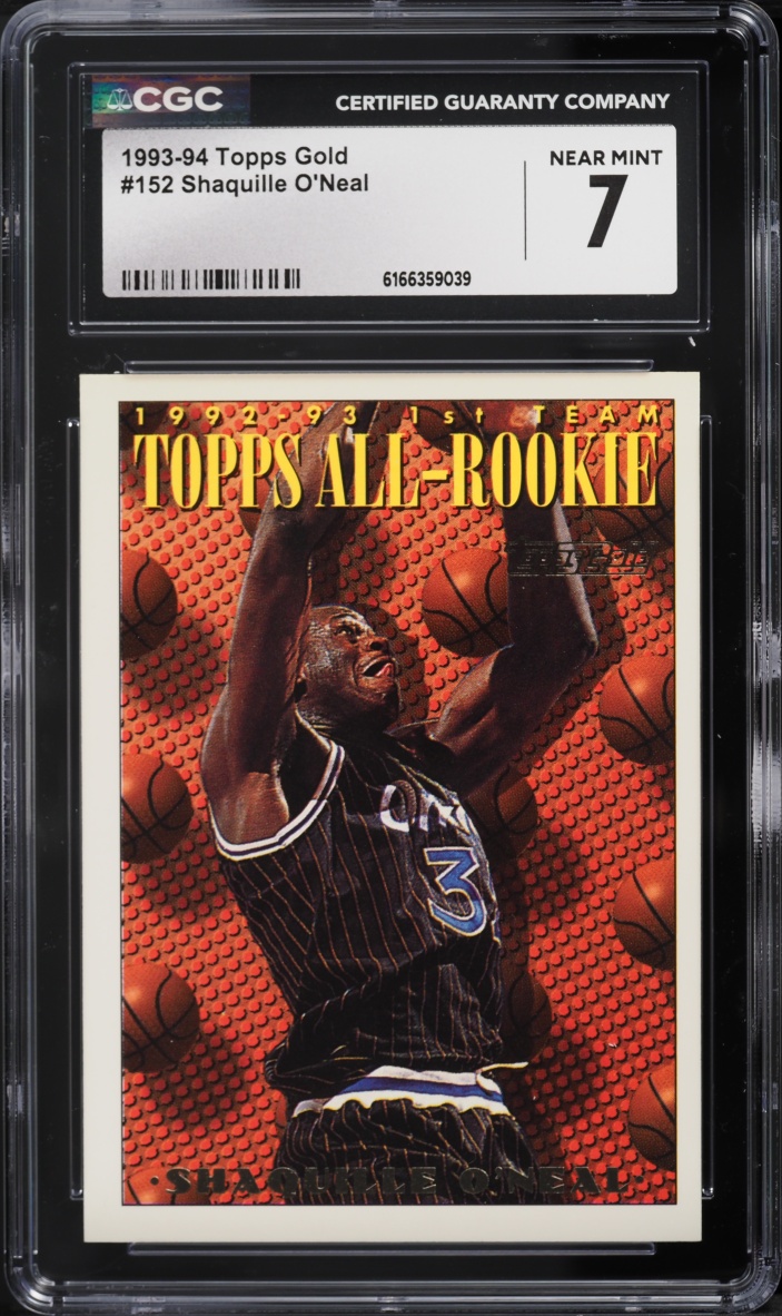 1993 Topps Gold Shaquille O'Neal #152 CGC 7 NRMT