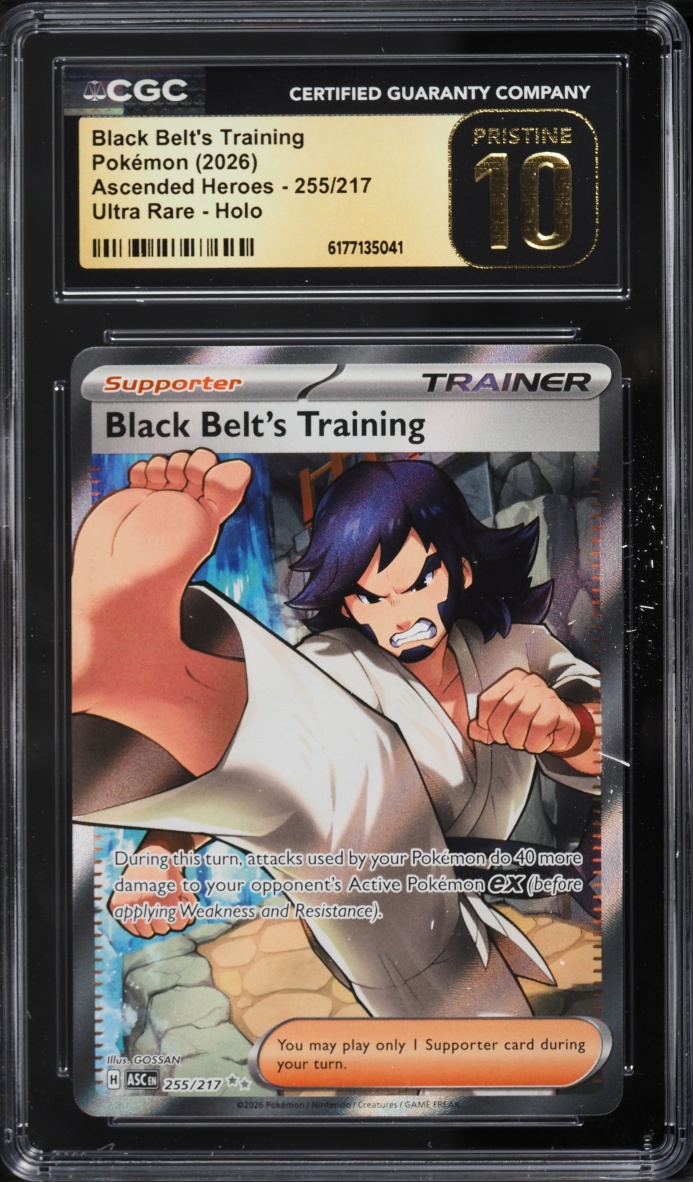 2026 Pokemon Mega Evolution Ascended Heroes Full Art Black Belt's Training #255 CGC 10 PRISTINE