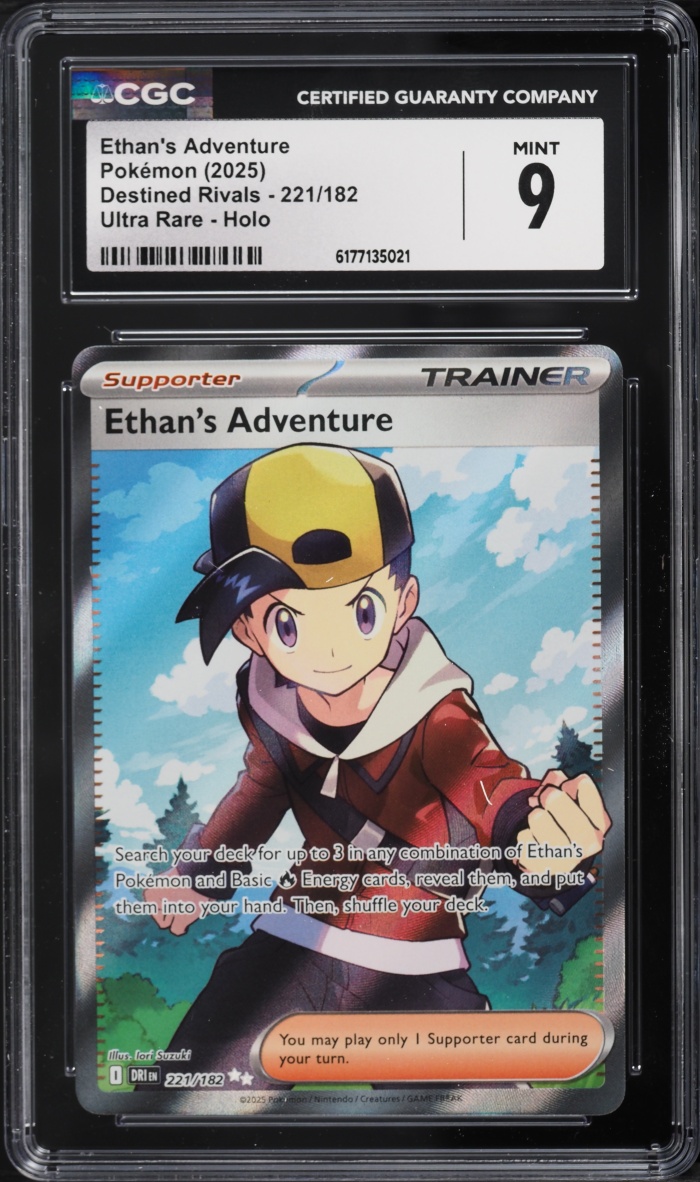2025 Pokemon Scarlet & Violet Destined Rivals Full Art Ethan's Adventure #221 CGC 9 MINT
