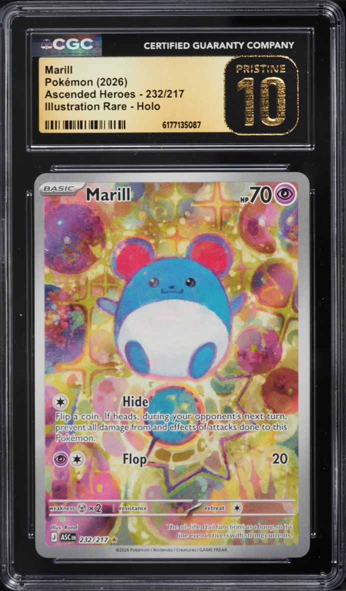 2026 Pokemon Mega Evolution Ascended Heroes IR Marill #232 CGC 10 PRISTINE