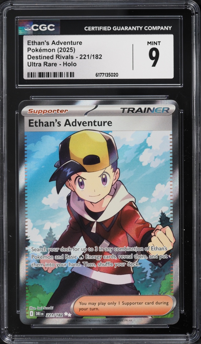 2025 Pokemon Scarlet & Violet Destined Rivals Full Art Ethan's Adventure #221 CGC 9 MINT